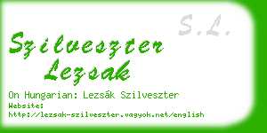 szilveszter lezsak business card